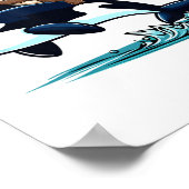 Zee Otter Riding Orca Kostuum Zee Dierenvriend Kin Poster (Hoek)