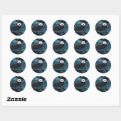 Zee otter schattig dier ronde sticker (Vel)