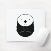 Zee Otter Silhouette  Muismat (Met muis)