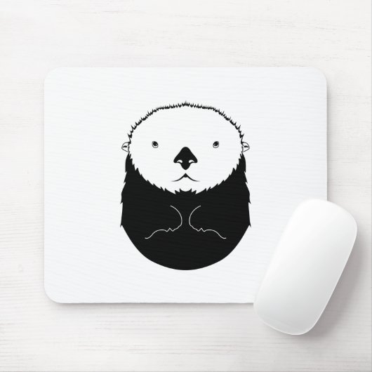 Zee Otter Silhouette Muismat (Met muis)