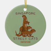 Zee Otter Singapore Street Cats Keramisch Ornament (Voorkant)