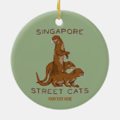 Zee Otter Singapore Street Cats Keramisch Ornament (Achterkant)