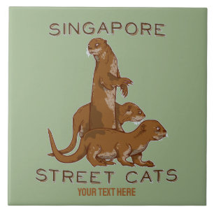 Zee Otter Singapore Street Cats Tegeltje