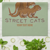 Zee Otter Singapore Street Cats Theedoek (Gevouwen)