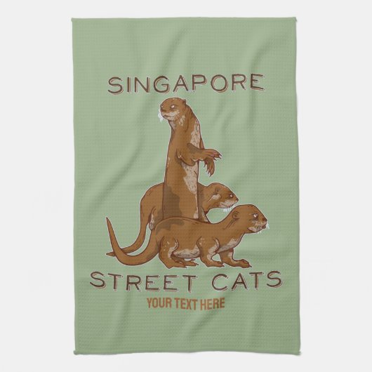 Zee Otter Singapore Street Cats Theedoek (Verticaal)
