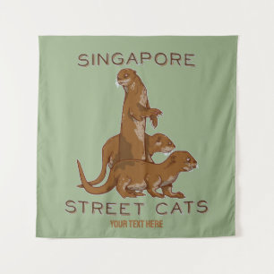 Zee Otter Singapore Street Cats Wandkleed