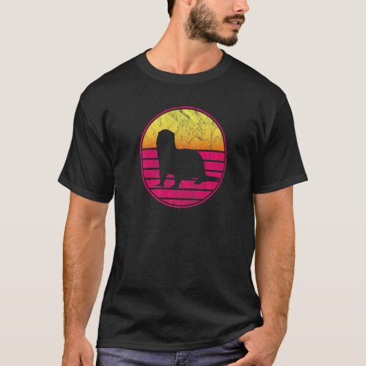 Zee Otter  Sunset Retro Cute Women's River T-shirt (Voorkant)