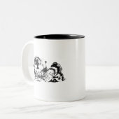 Zee otter tweekleurige koffiemok (Voorkant links)