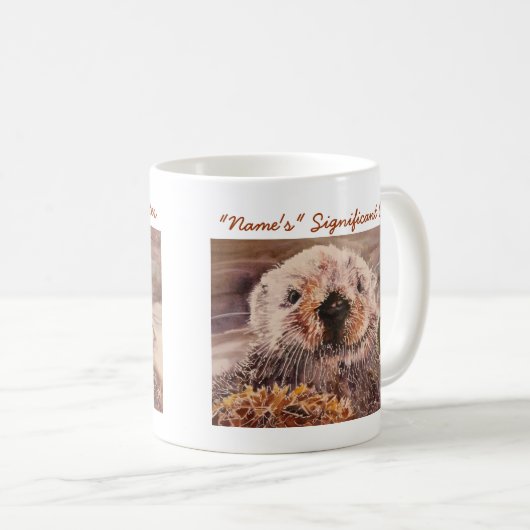 Zee otter Valentijnsdag Significant Otter Mok (Voorkant rechts)