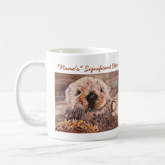 Zee otter Valentijnsdag Significant Otter Mok (Links)