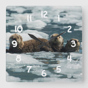Zee Otter Vierkante Klok