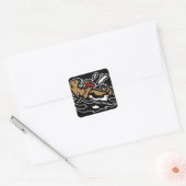 Zee otter vierkante sticker (Envelop)