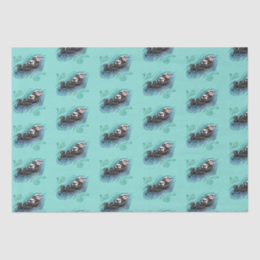 Zee otter-weefselpapier tissuepapier (Voorkant)