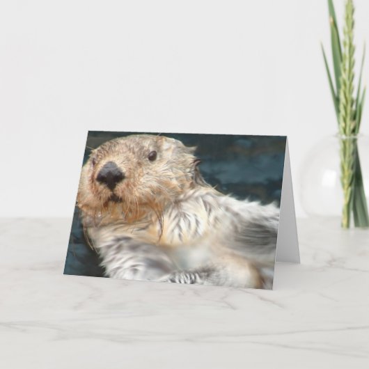 Zee Otter Wenskaart Kaart (Voorkant)