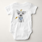 Zee Otter Woodland Animal Wreath | Baby Bodysuit (Achterkant)