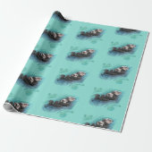 Zee Otter Wrapping Paper Roll Cadeaupapier (Uitgerold)