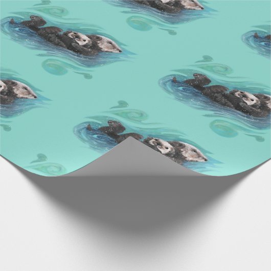 Zee Otter Wrapping Paper Roll Cadeaupapier (Hoek)