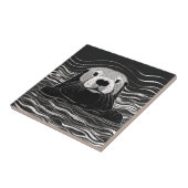 Zee otter zwemmen tegeltje (Zijkant)