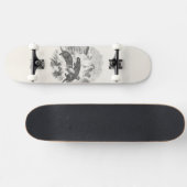  Zee Otters 1800s Otter Illustratie Skateboard (Horizontaal)