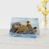 Zee Otters bij Morro Bay Kaart (Gele Bloem)