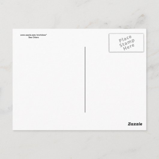 Zee Otters Briefkaart (Achterkant)