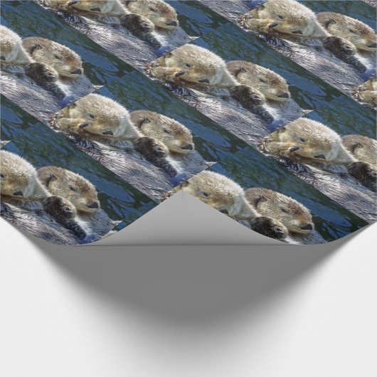 Zee-otters Cadeaupapier (Hoek)