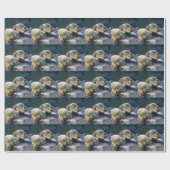 Zee-otters Cadeaupapier (Vlak)