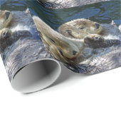 Zee-otters Cadeaupapier (Rol Hoek)