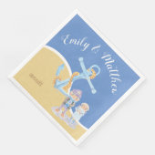 Zee Otters Cartoon nautische bruiloft papier serve Servet (Hoek)