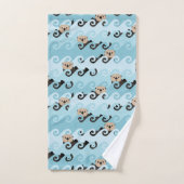 Zee Otters die de golven uitrusten Bad Handdoek (Handdoek)