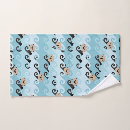 Zee Otters die de golven uitrusten Bad Handdoek (Handdoek)