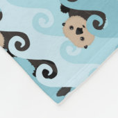 Zee Otters die de golven uitrusten Fleece Deken (Hoek)