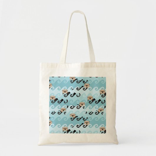 Zee Otters die de golven uitrusten Tote Bag (Voorkant)