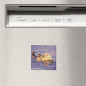 Zee Otters, Enhydra lutris Magneet (Insitu (Vaatwasser))