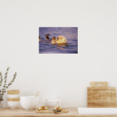 Zee Otters, Enhydra lutris Poster (Keuken)