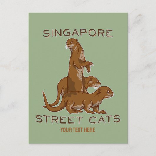 Zee Otters in Nederland Briefkaart (Voorkant)