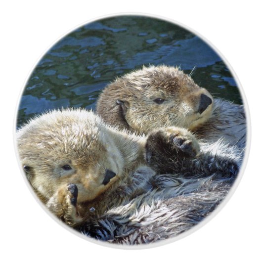 Zee Otters Keramische Knop (Voorkant)