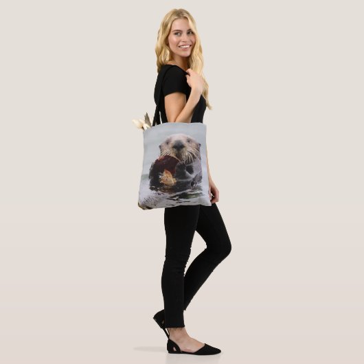 Zee Otters Love Crab for Breakfast Tote Bag (Op model)