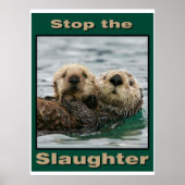 Zee Otters - Stop de slachting Poster (Voorkant)