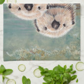 Zee Otters Theedoek (Gevouwen)