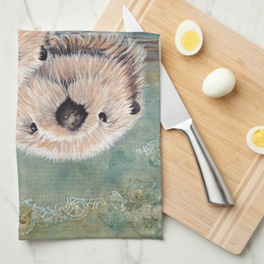 Zee Otters Theedoek (Quarter Fold)