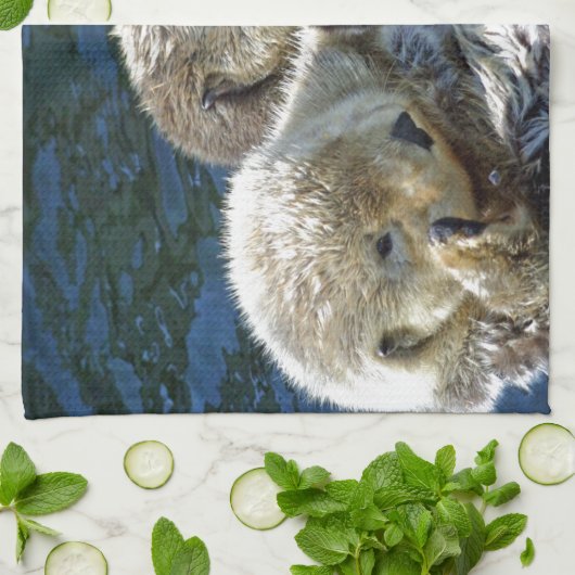 Zee-otters Theedoek (Gevouwen)