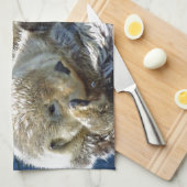 Zee-otters Theedoek (Quarter Fold)