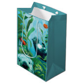 Zee Otter's Tuinpleistertas met gemiddelde cadeaus Medium Cadeauzakje (Voorkant Gekanteld)