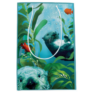 Zee Otter's Tuinpleistertas met gemiddelde cadeaus Medium Cadeauzakje