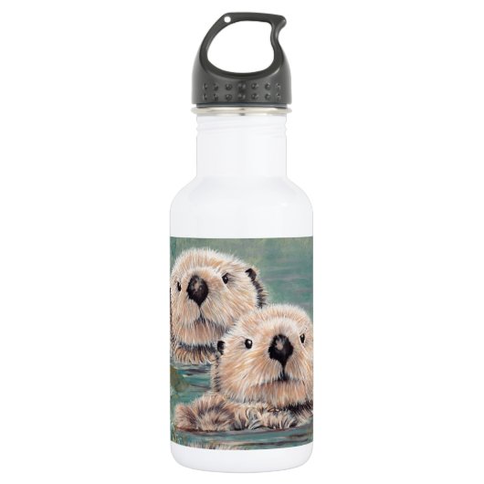 Zee Otters Waterfles (Voorkant)