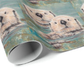 Zee Otters Wrap Cadeaupapier (Rol Hoek)