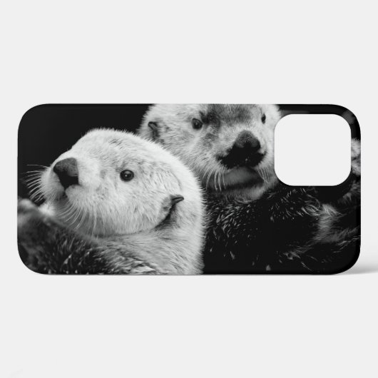 Zee otters: zwart wit paar. Case-Mate iPhone case (Achterkant (horizontaal))