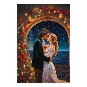 *~* Zee Paar Romance AP51 Christmas Fantasy Foto Afdruk