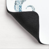 Zee paard als woordwolk ontwerp muismat (Hoek)
